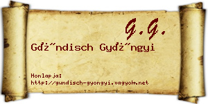 Gündisch Gyöngyi névjegykártya